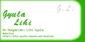 gyula lihi business card